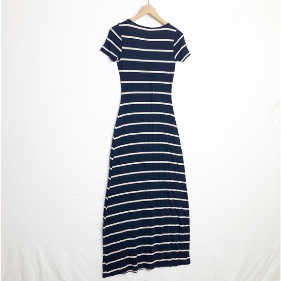 Soprano blue & white striped bodycon T-shirt dress Maxie dress - Picture 4 of 9